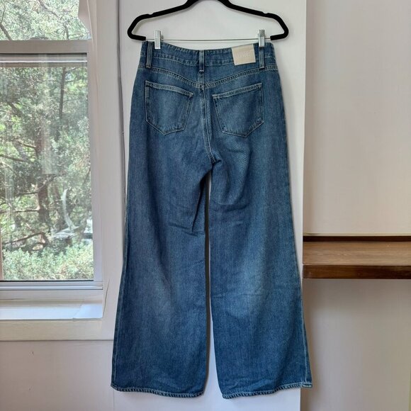 NWT PAIGE Zoey Jeans Drawstring Tie Waist Low Rise Denim Wide Jazz Club Blue 27 - Picture 6 of 16